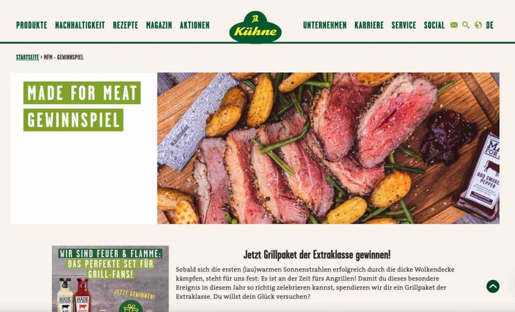 KÜHNE Made for Meat Gewinnspiel ichwilltesten de