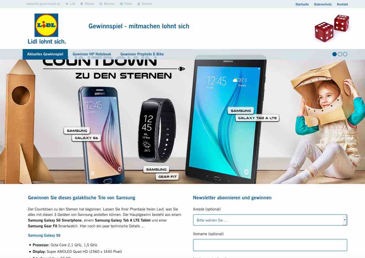 LIDL Technik Gewinnspiel