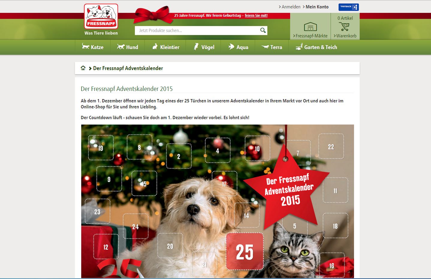 Fressnapf Adventskalender 2015