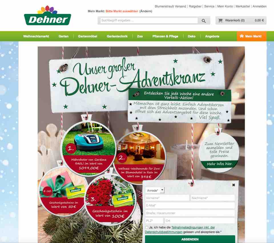 Dehner Adventsgewinnspiel