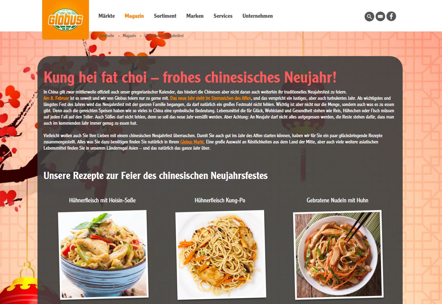 Globus 'Chinesisches Neujahr' Gewinnspiel