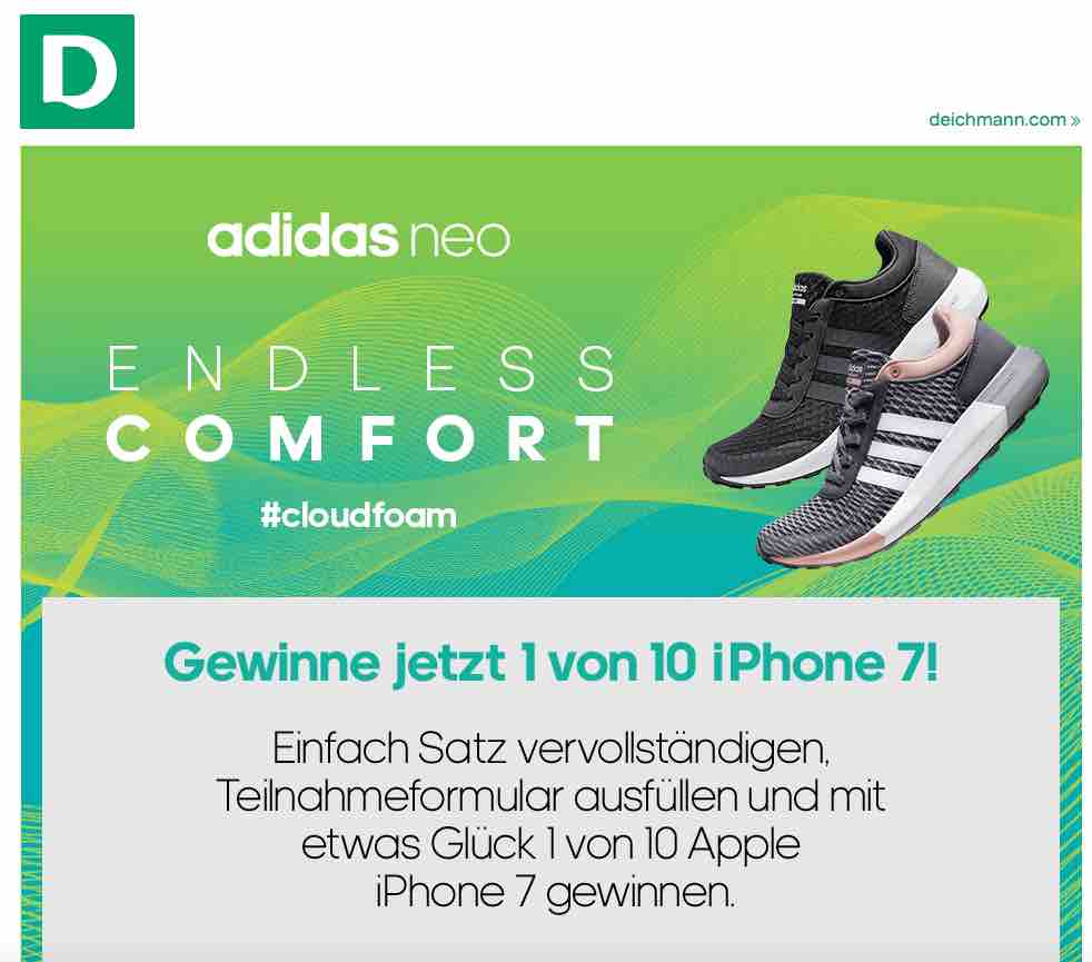 deichmann iphone gewinnspiel