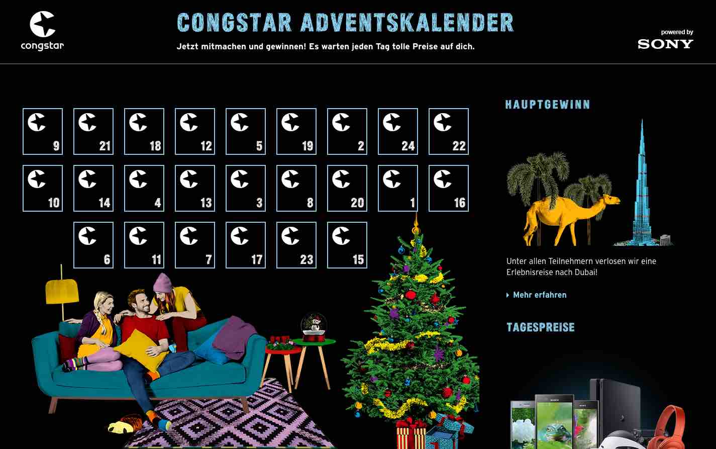 congstar adventskalender 2017