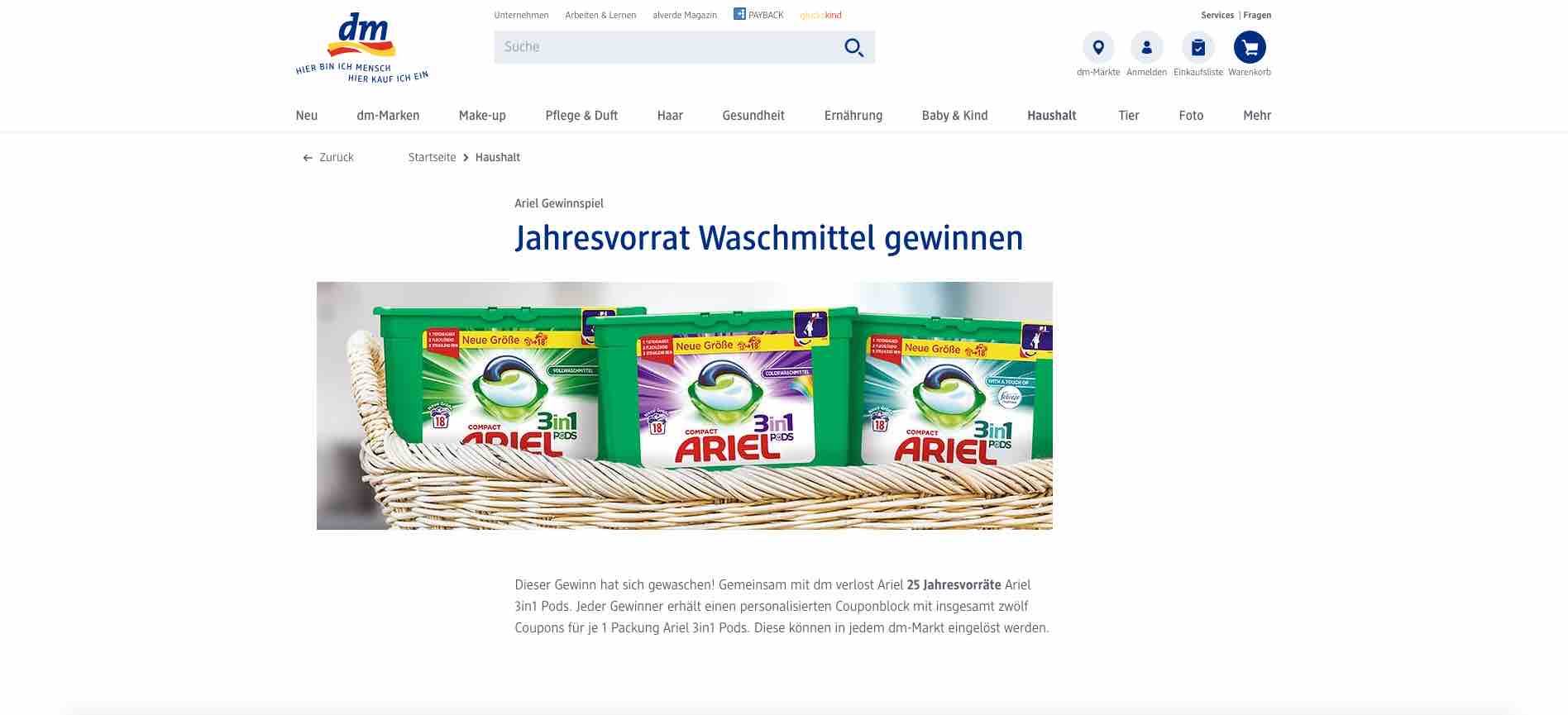 jahresvorrat waschmittel gewinnen