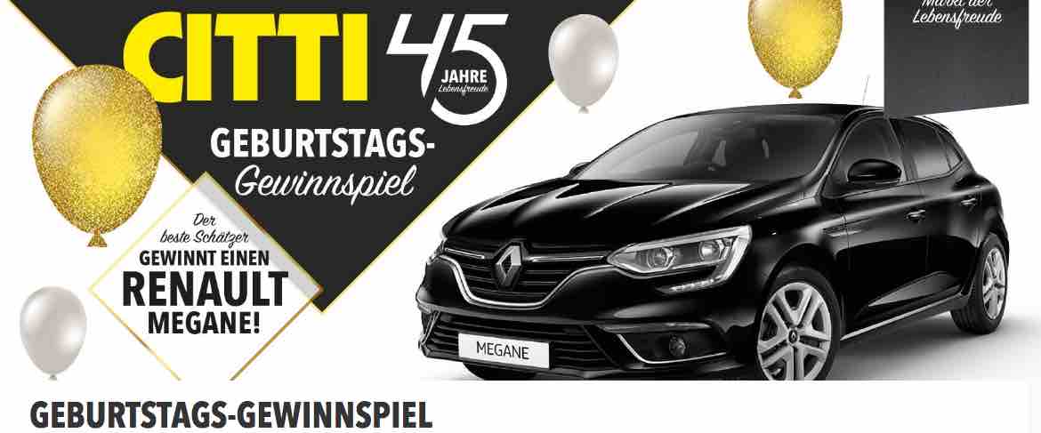Cittimarkt Gewinnspiel Renault gewinnen
