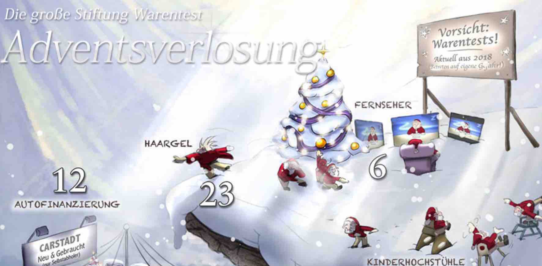 Stiftung Warentest Online Adventskalender mit tollen Preisen