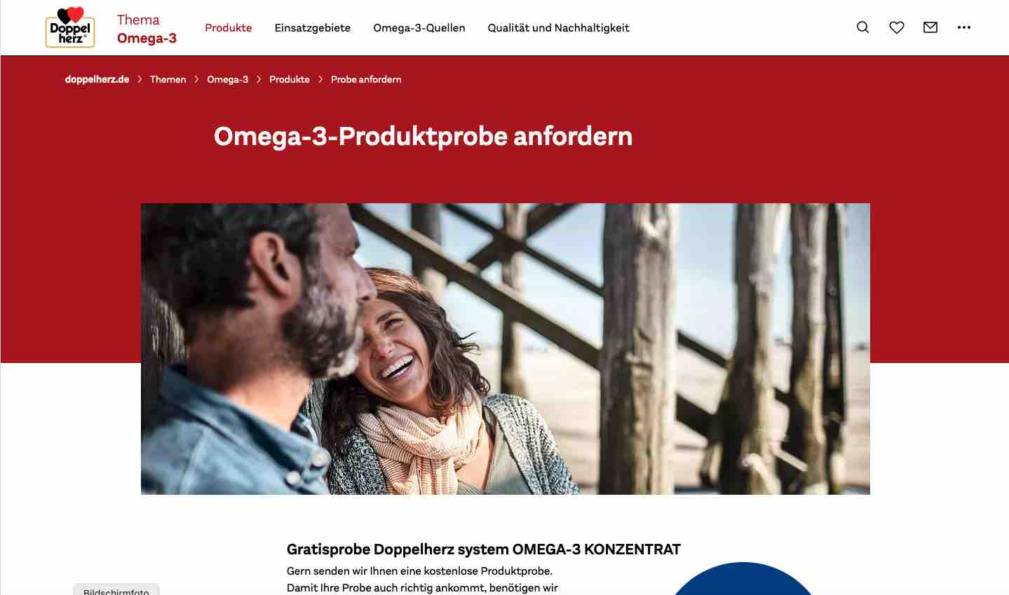 Omega-3-Produktprobe anfordern