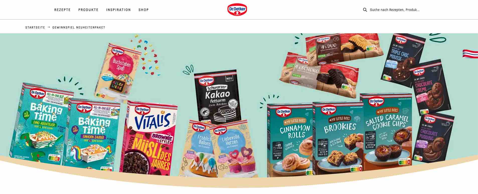 Dr. OETKER Neuheitenpaket Gewinnspiel