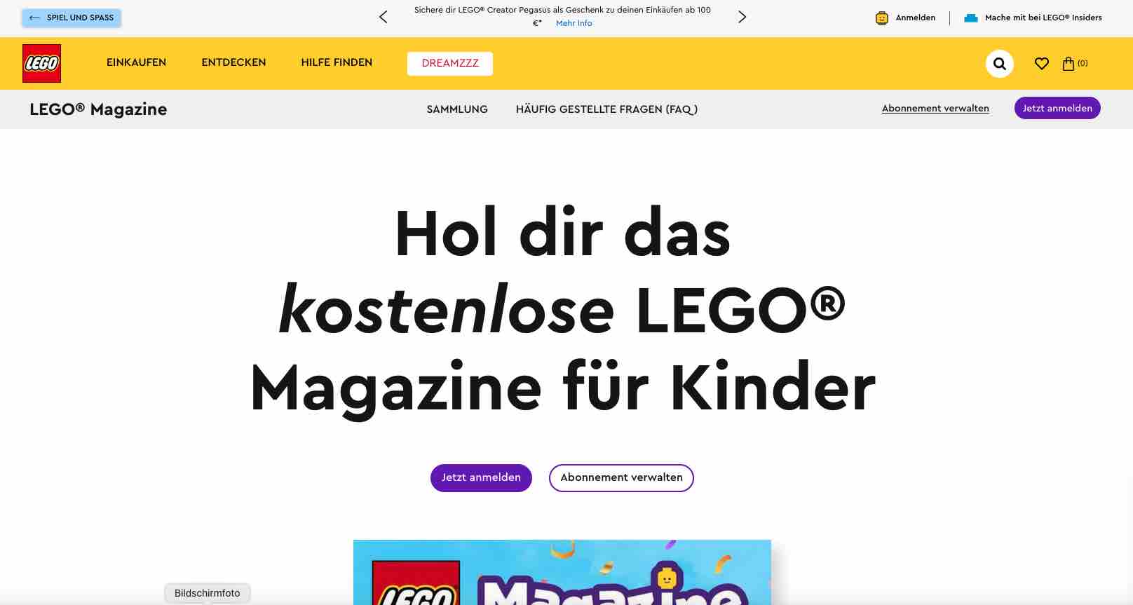 Kostenlos LEGO Magazin für Kinder bestellen!