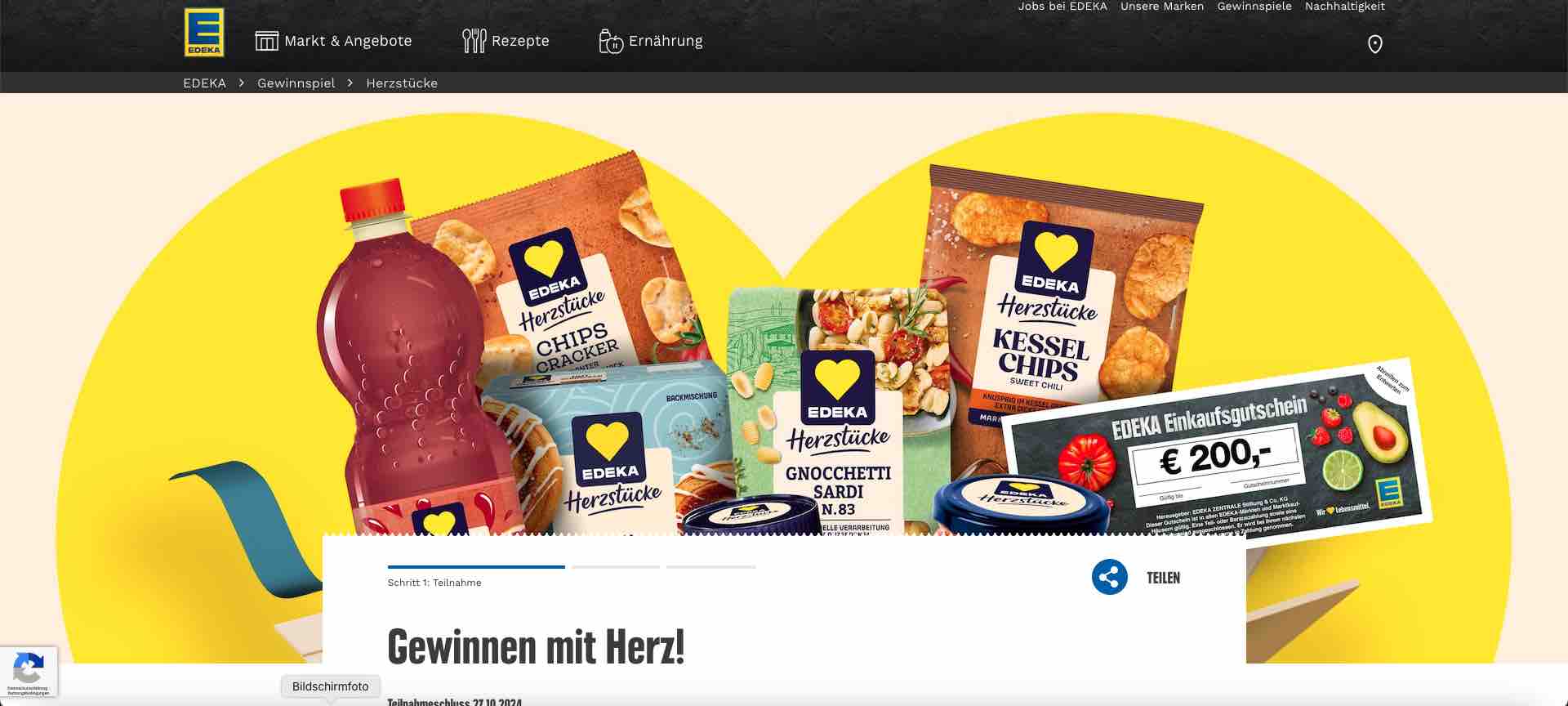 edeka gewinne mit herz gewinnspiel