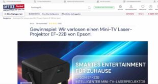 office patner mini-tv laser gewinnspiel