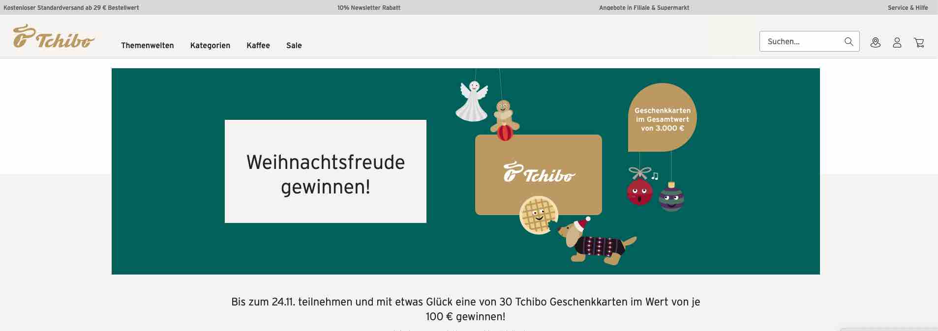 tchibo weihnachtsfreude gewinnspiel