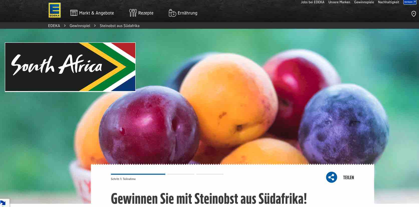 edeka gewinnspiel südafrika